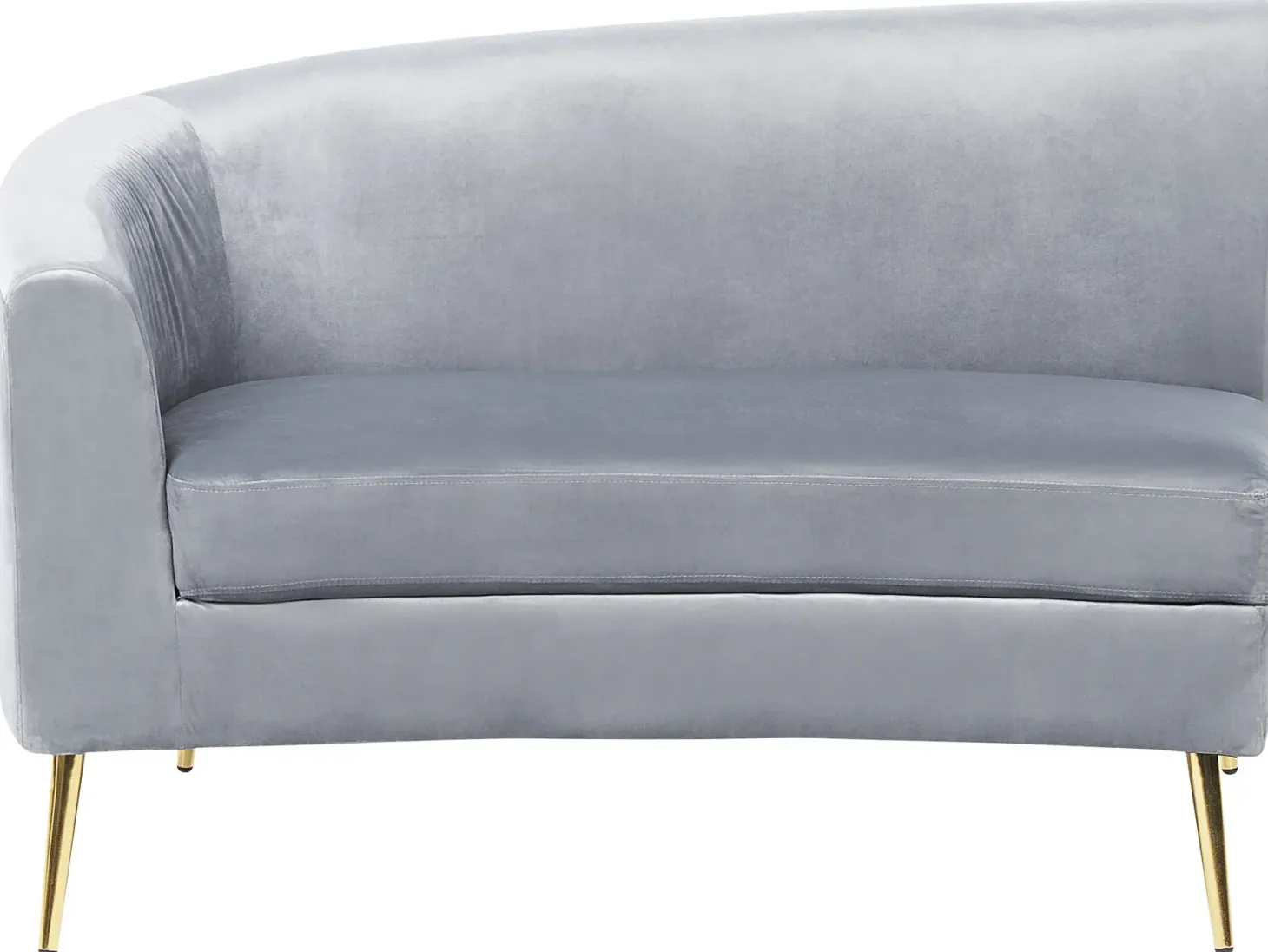 Buet sofa 4 personers MOSS Velour Lysegrå