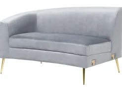 Buet sofa 4 personers MOSS Velour Lysegrå