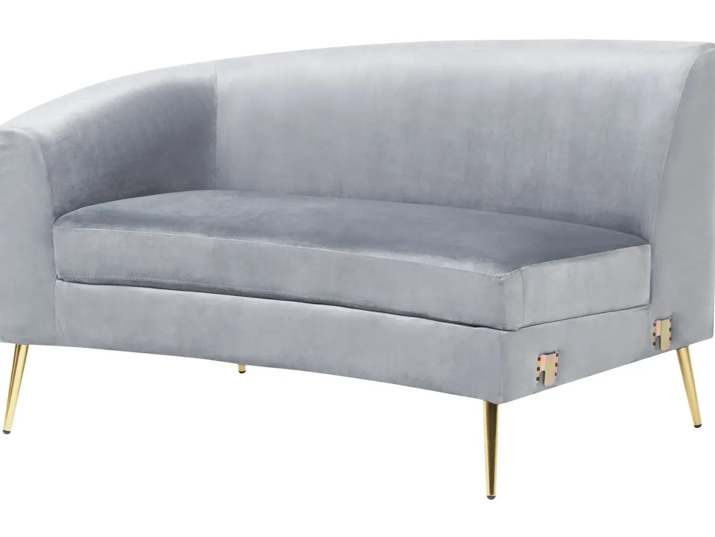 Buet sofa 4 personers MOSS Velour Lysegrå