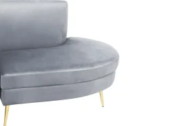 Buet sofa 4 personers MOSS Velour Lysegrå