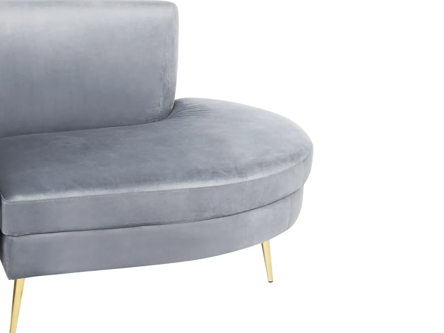 Buet sofa 4 personers MOSS Velour Lysegrå