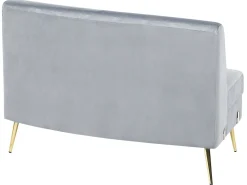 Buet sofa 4 personers MOSS Velour Lysegrå