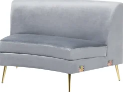 Buet sofa 4 personers MOSS Velour Lysegrå