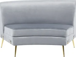 Buet sofa 4 personers MOSS Velour Lysegrå