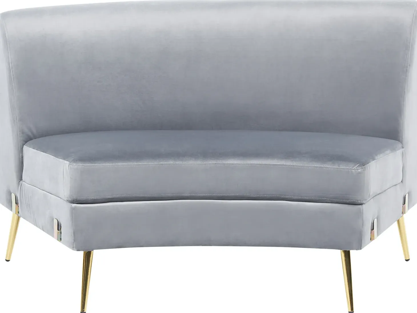 Buet sofa 4 personers MOSS Velour Lysegrå