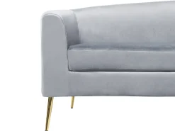 Buet sofa 4 personers MOSS Velour Lysegrå