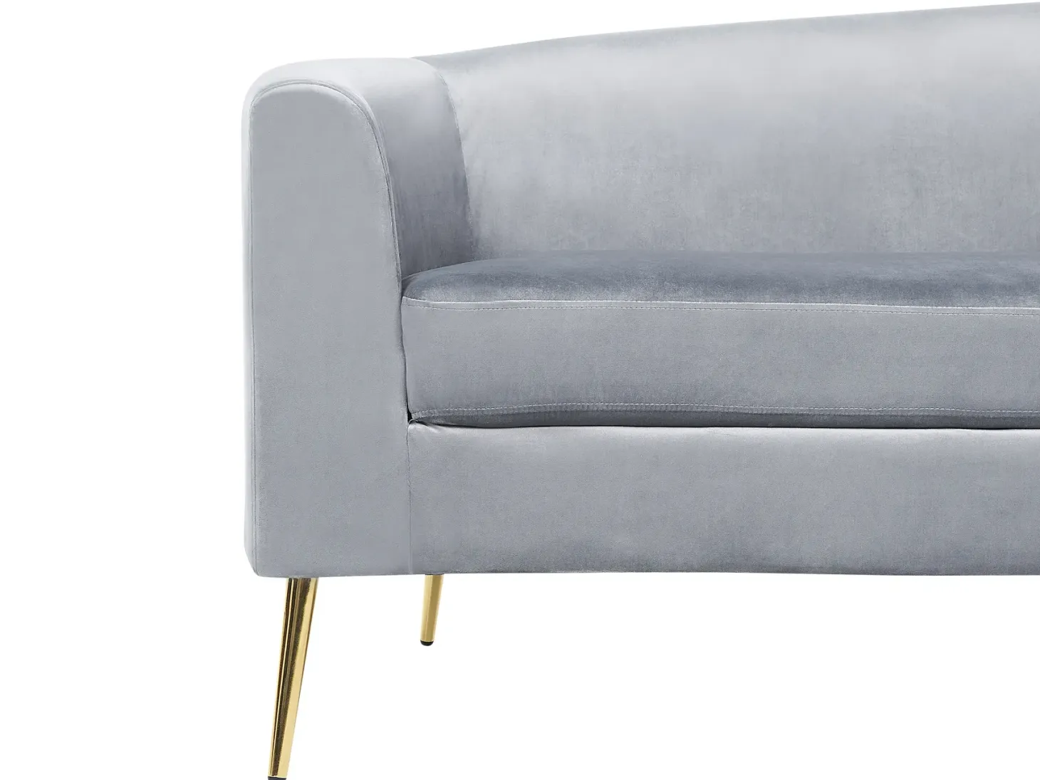 Buet sofa 4 personers MOSS Velour Lysegrå