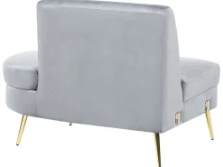 Buet sofa 4 personers MOSS Velour Lysegrå