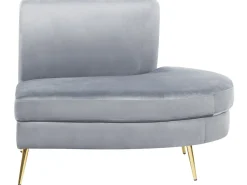 Buet sofa 4 personers MOSS Velour Lysegrå