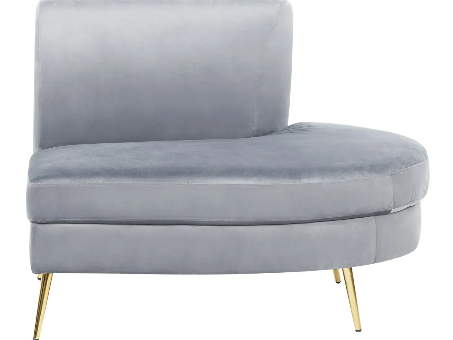 Buet sofa 4 personers MOSS Velour Lysegrå