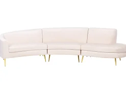 Buet sofa 4 personers MOSS Velour Lys Beige