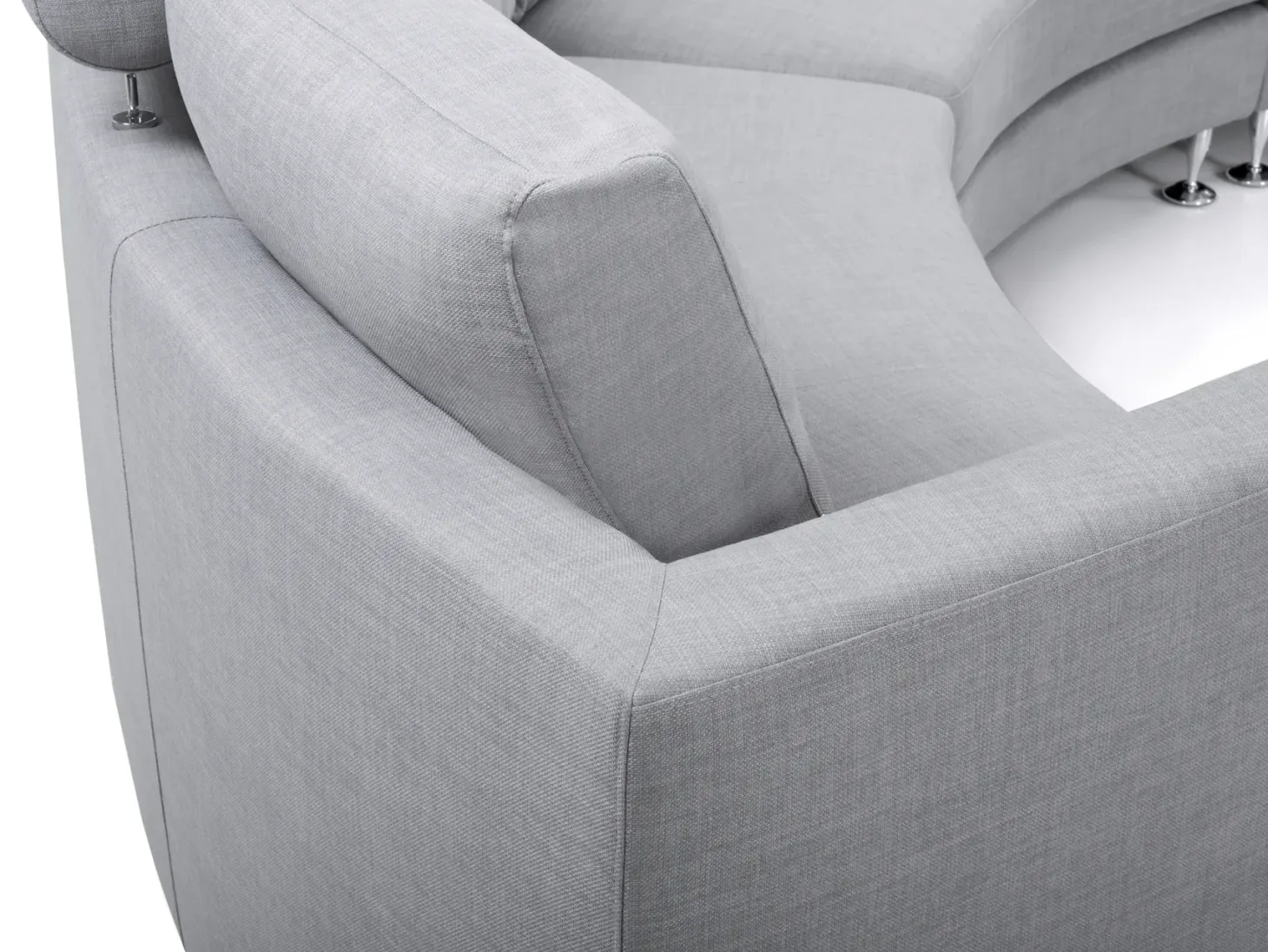 Buet sofa 7 personers ROTUNDE Lysegrå