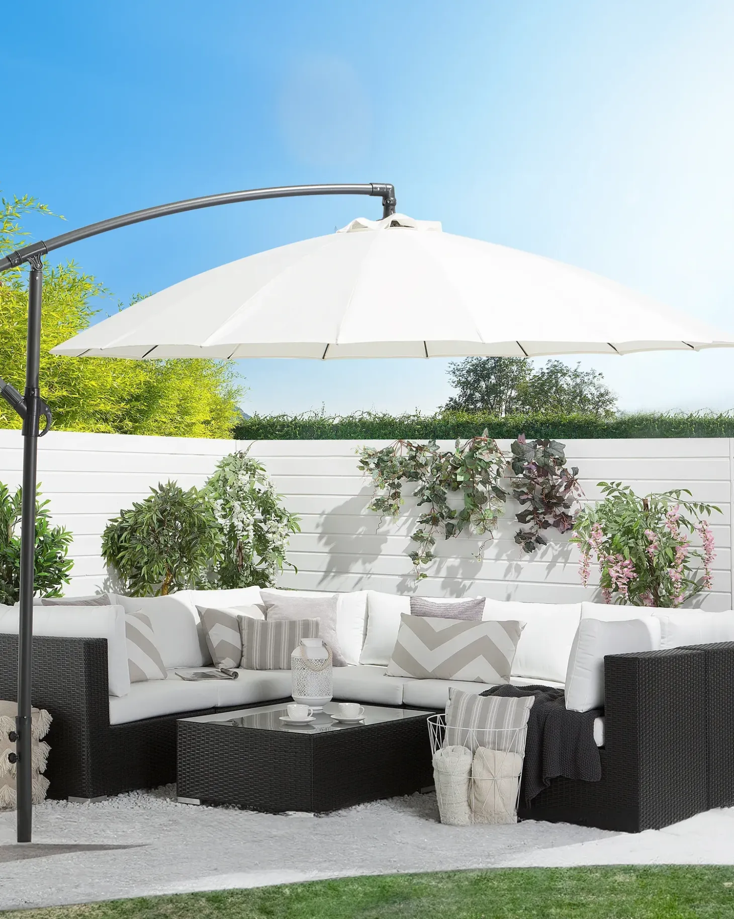Cantilever parasol 268 cm CALABRIA II Lys Beige