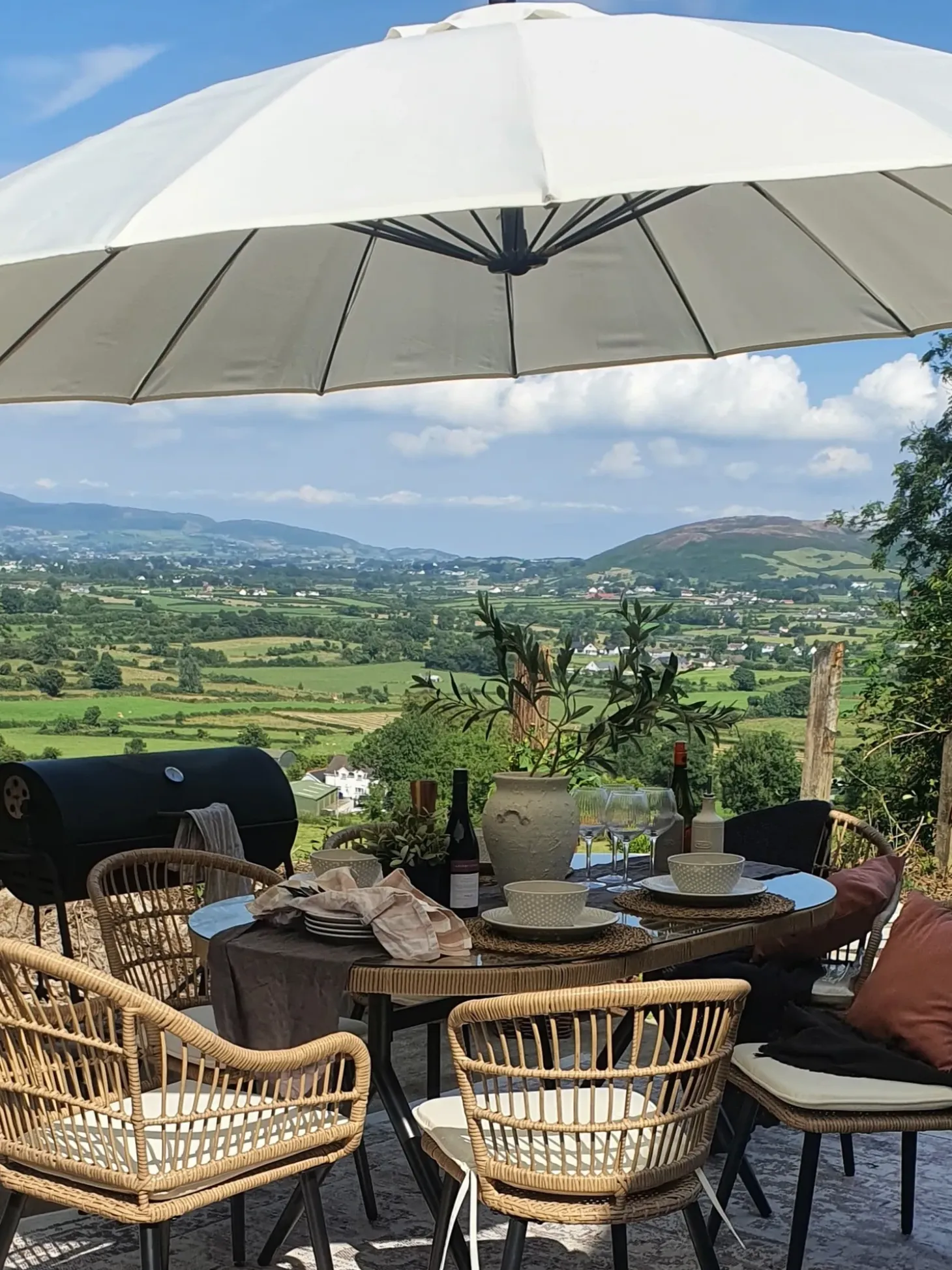 Cantilever parasol 268 cm CALABRIA II Lys Beige