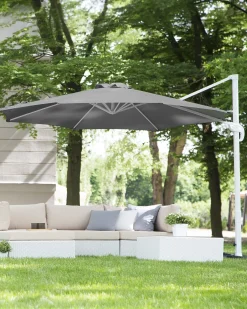 Cantilever parasol 300 cm SAVONA Mørkegrå Grå