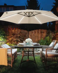 Cantilever parasol LED 285 cm CORVAL Beige