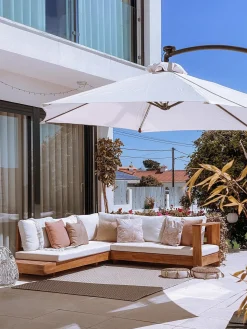 Cantilever parasol LED 285 cm CORVAL Beige