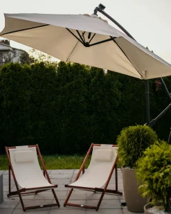 Cantilever parasol LED 285 cm CORVAL Beige
