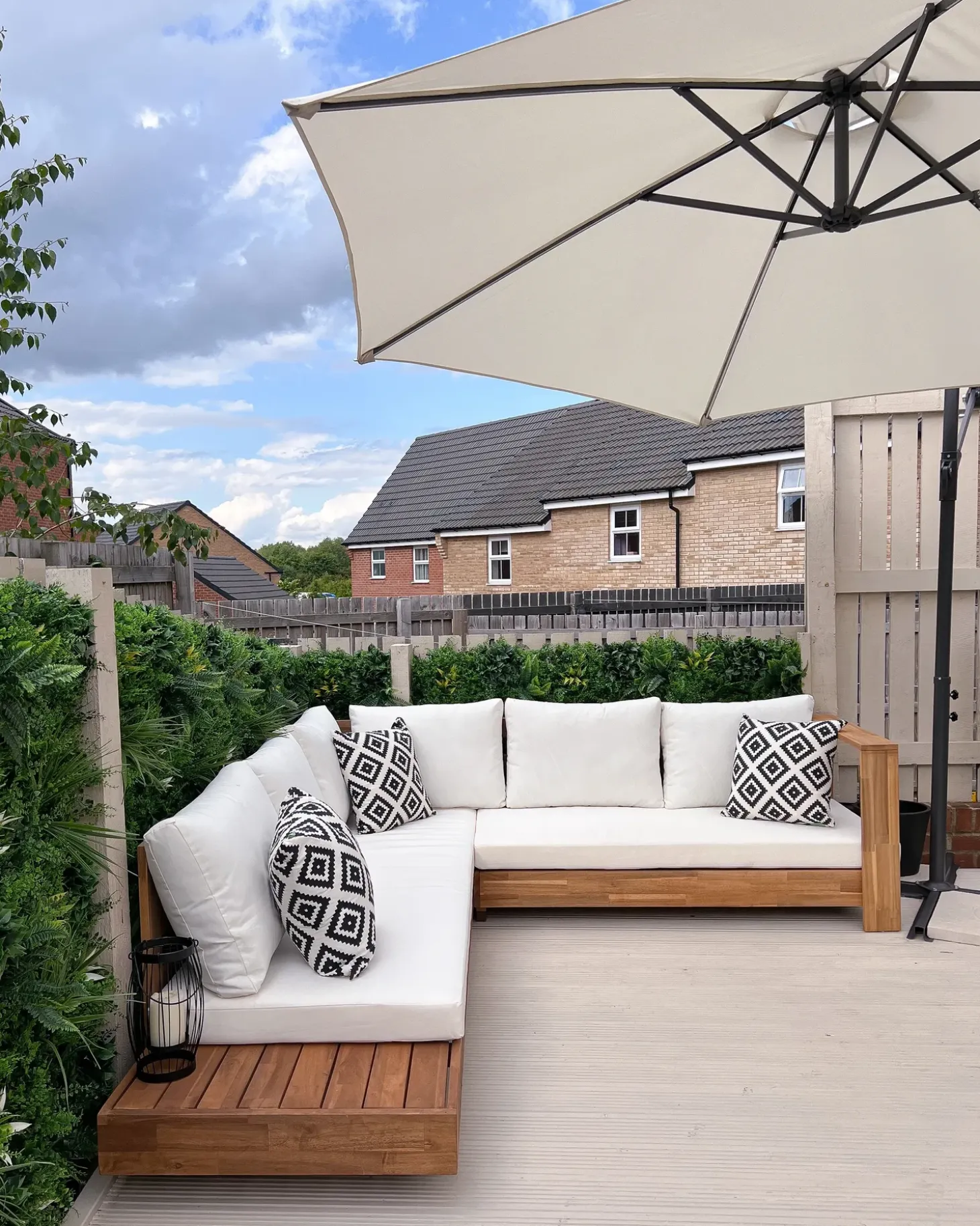 Cantilever parasol LED 285 cm CORVAL Grafit