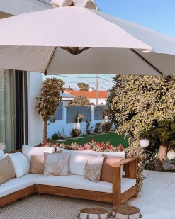 Cantilever parasol LED 285 cm CORVAL Grafit