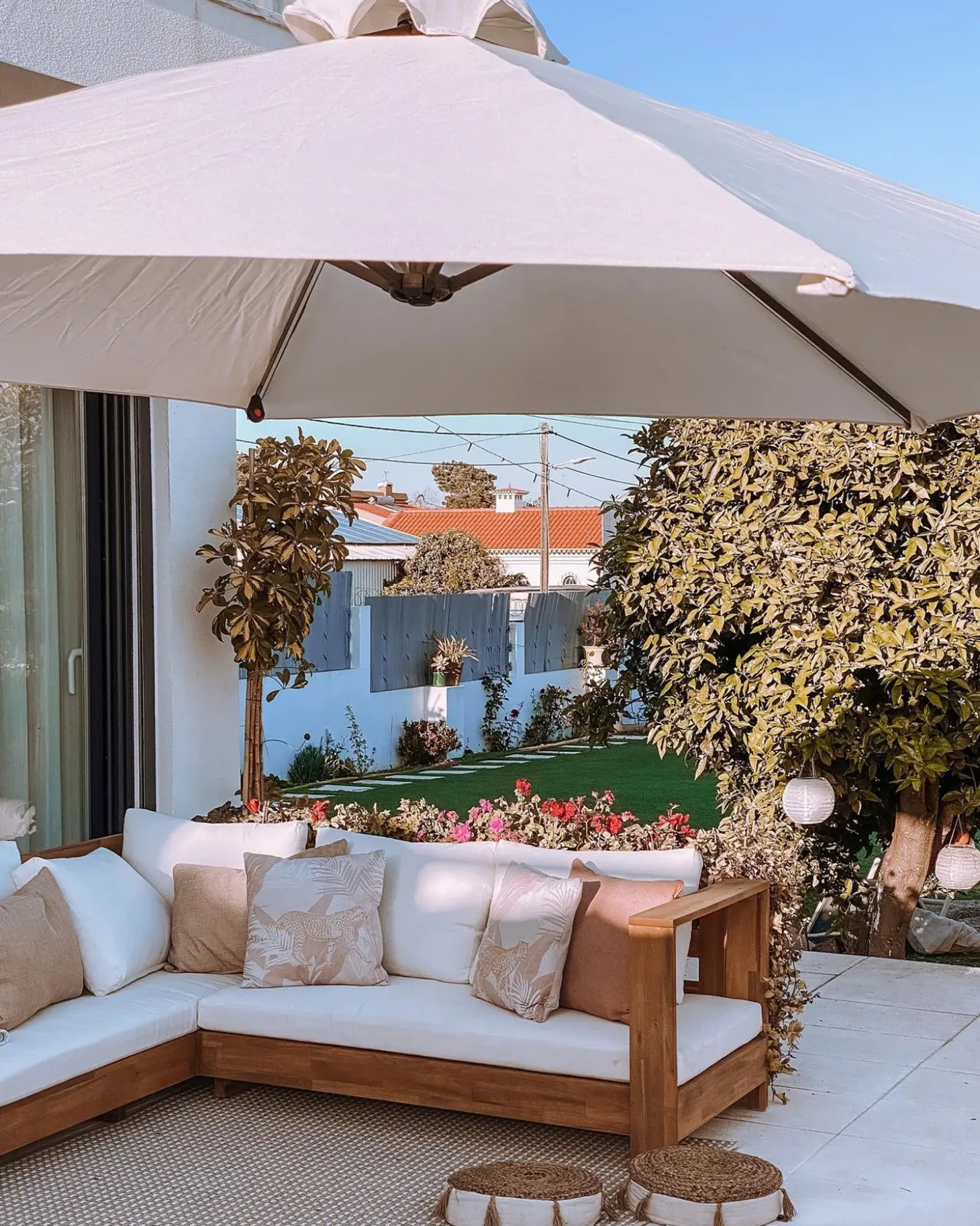 Cantilever parasol LED 285 cm CORVAL Grafit
