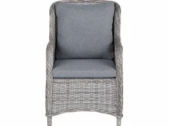 CASCAIS 6 personers Havemøbelsæt Grå PE-rattan med puder