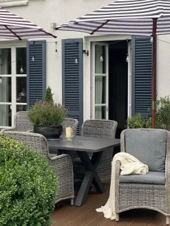 CASCAIS 6 personers Havemøbelsæt Grå PE-rattan med puder