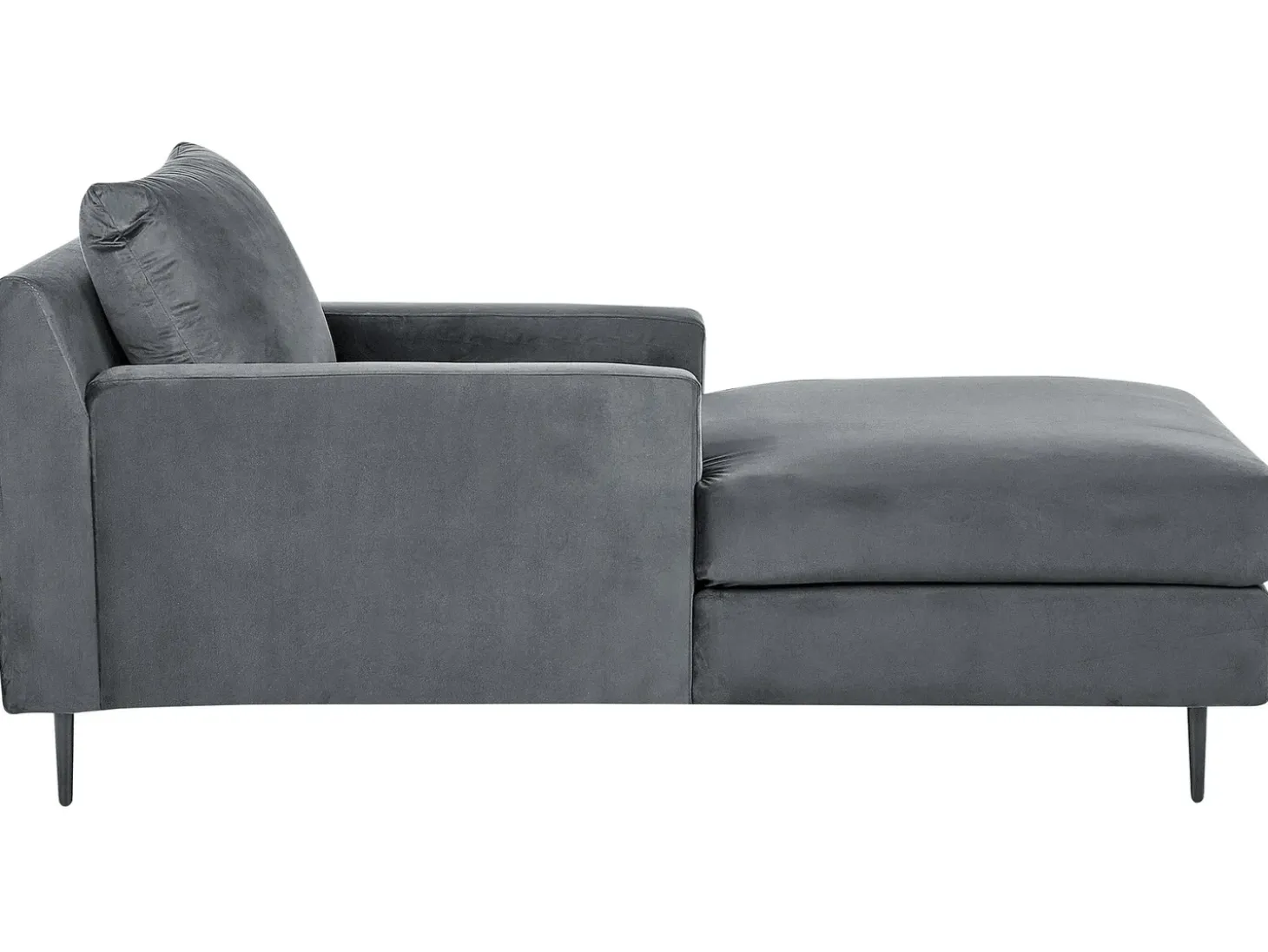 Chaiselong GUERET Velour Grå