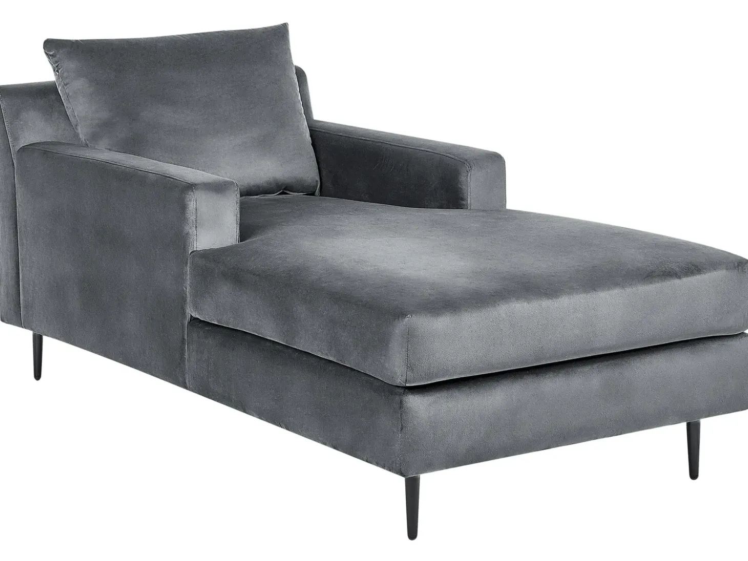 Chaiselong GUERET Velour Grå