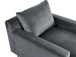 Chaiselong GUERET Velour Grå