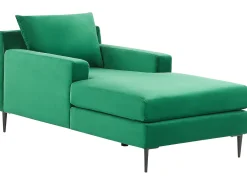 Chaiselong GUERET Velour Grøn