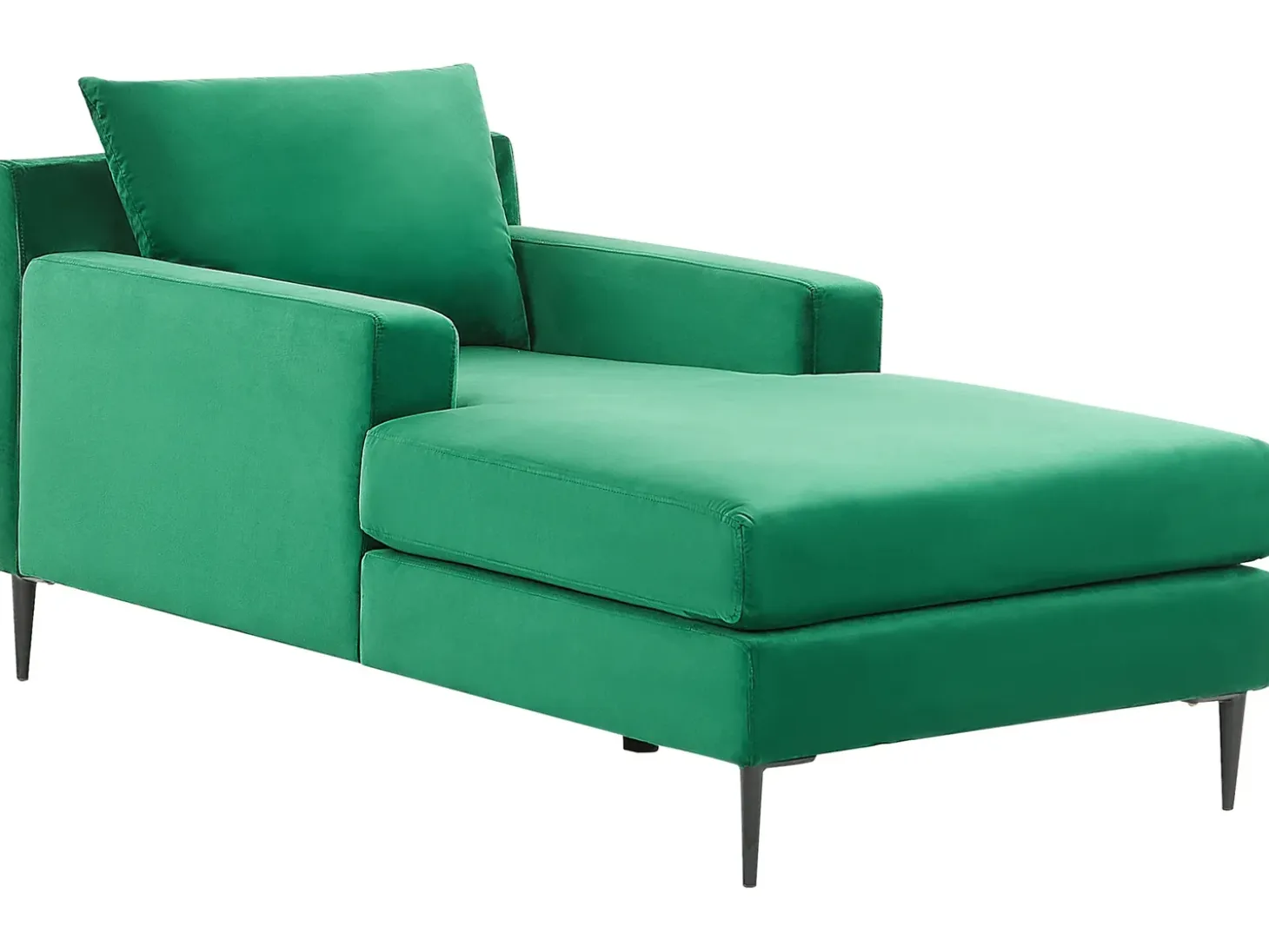 Chaiselong GUERET Velour Grøn
