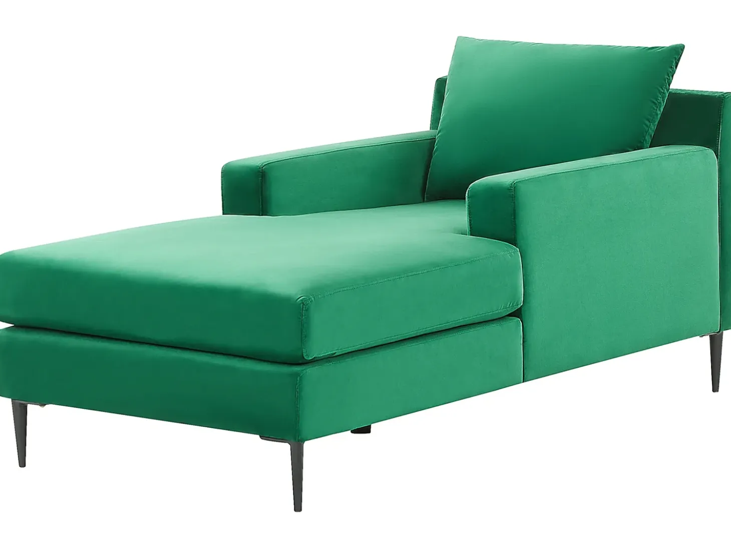 Chaiselong GUERET Velour Grøn