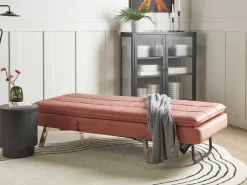 Chaiselong LOIRET Velour Lyserød