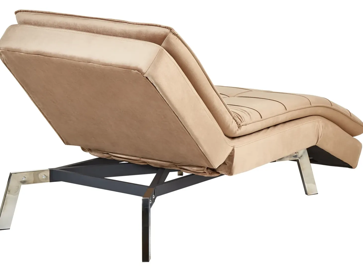 Chaiselong LOIRET Velour Lysebrun