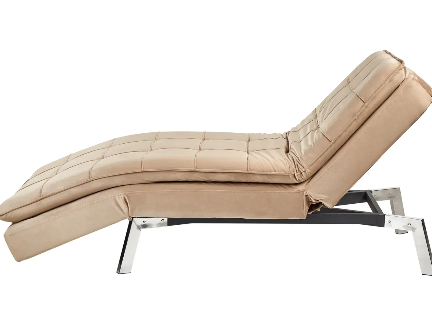 Chaiselong LOIRET Velour Lysebrun
