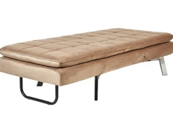 Chaiselong LOIRET Velour Lysebrun
