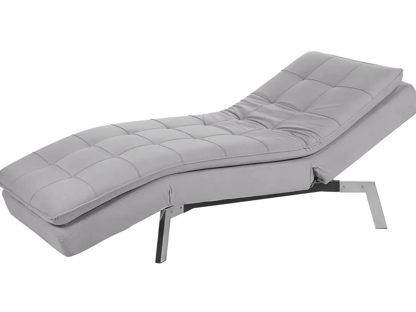 Chaiselong LOIRET Velour Lysegrå