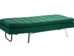 Chaiselong LOIRET Velour Smaragdgrøn