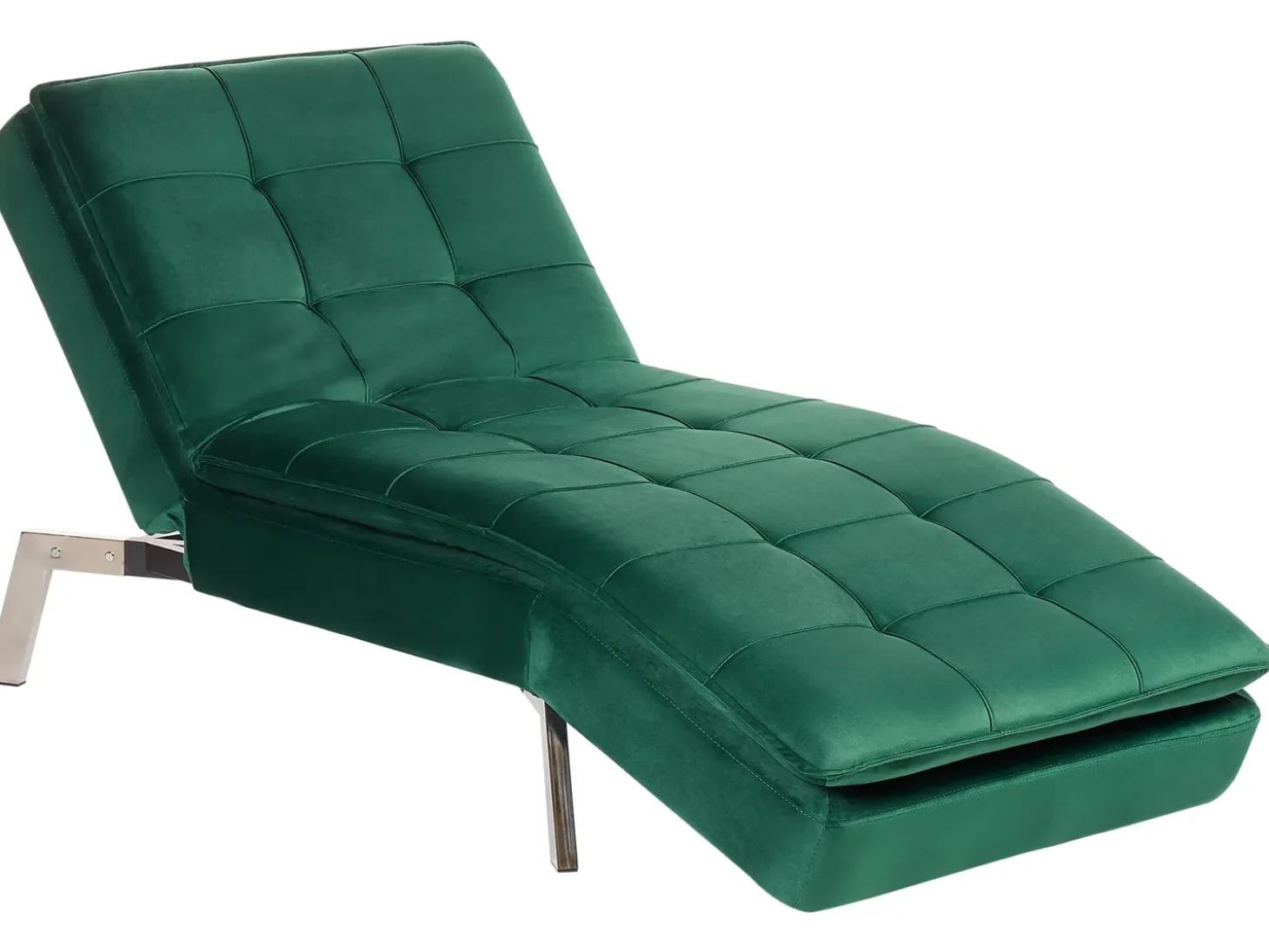 Chaiselong LOIRET Velour Smaragdgrøn