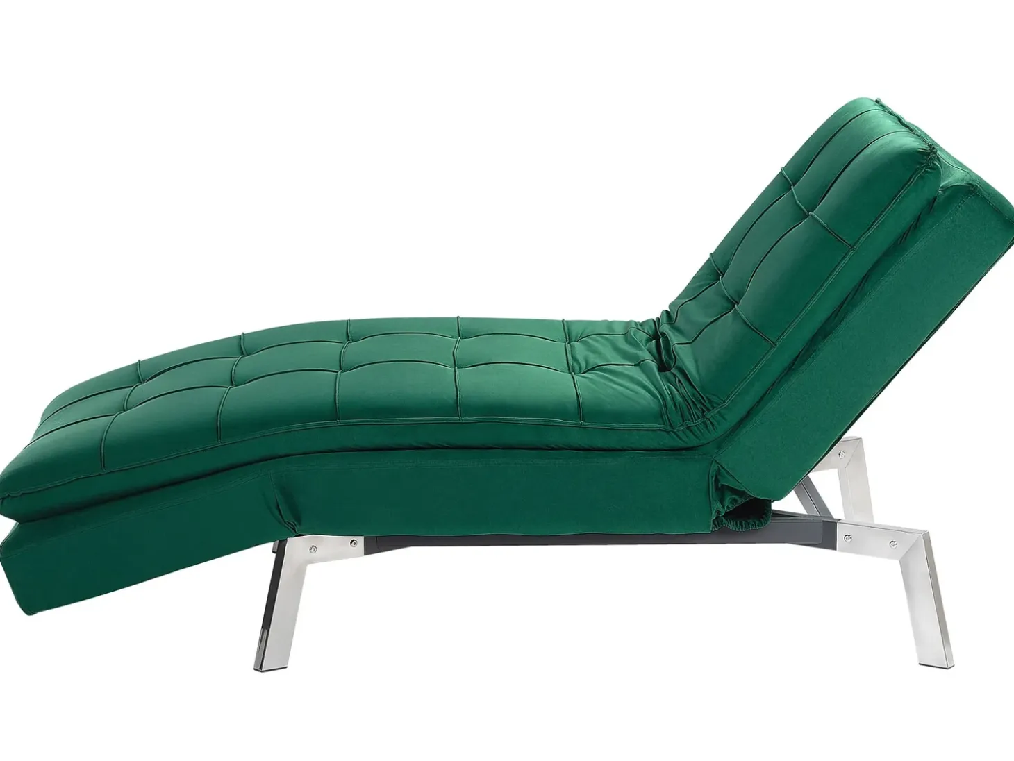 Chaiselong LOIRET Velour Smaragdgrøn