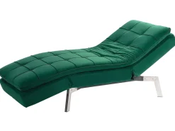 Chaiselong LOIRET Velour Smaragdgrøn