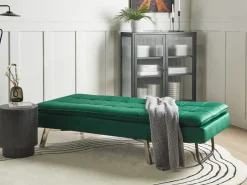 Chaiselong LOIRET Velour Smaragdgrøn