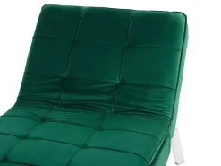 Chaiselong LOIRET Velour Smaragdgrøn