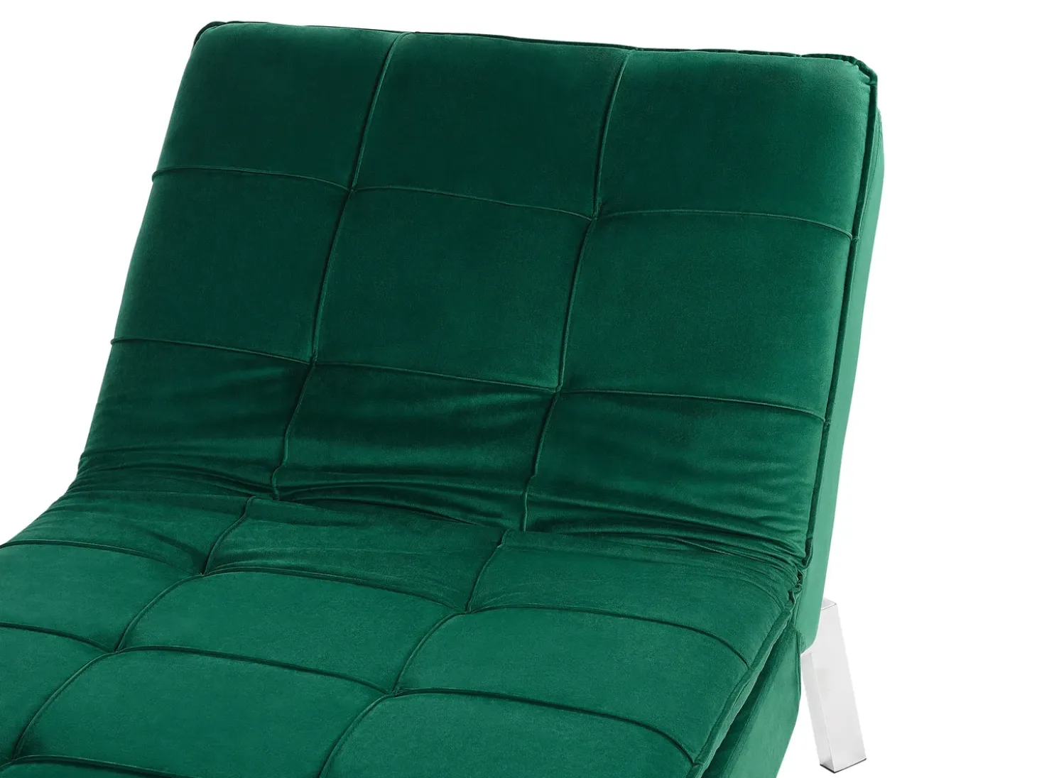 Chaiselong LOIRET Velour Smaragdgrøn