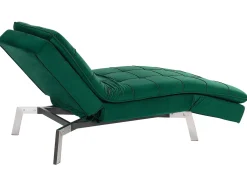 Chaiselong LOIRET Velour Smaragdgrøn
