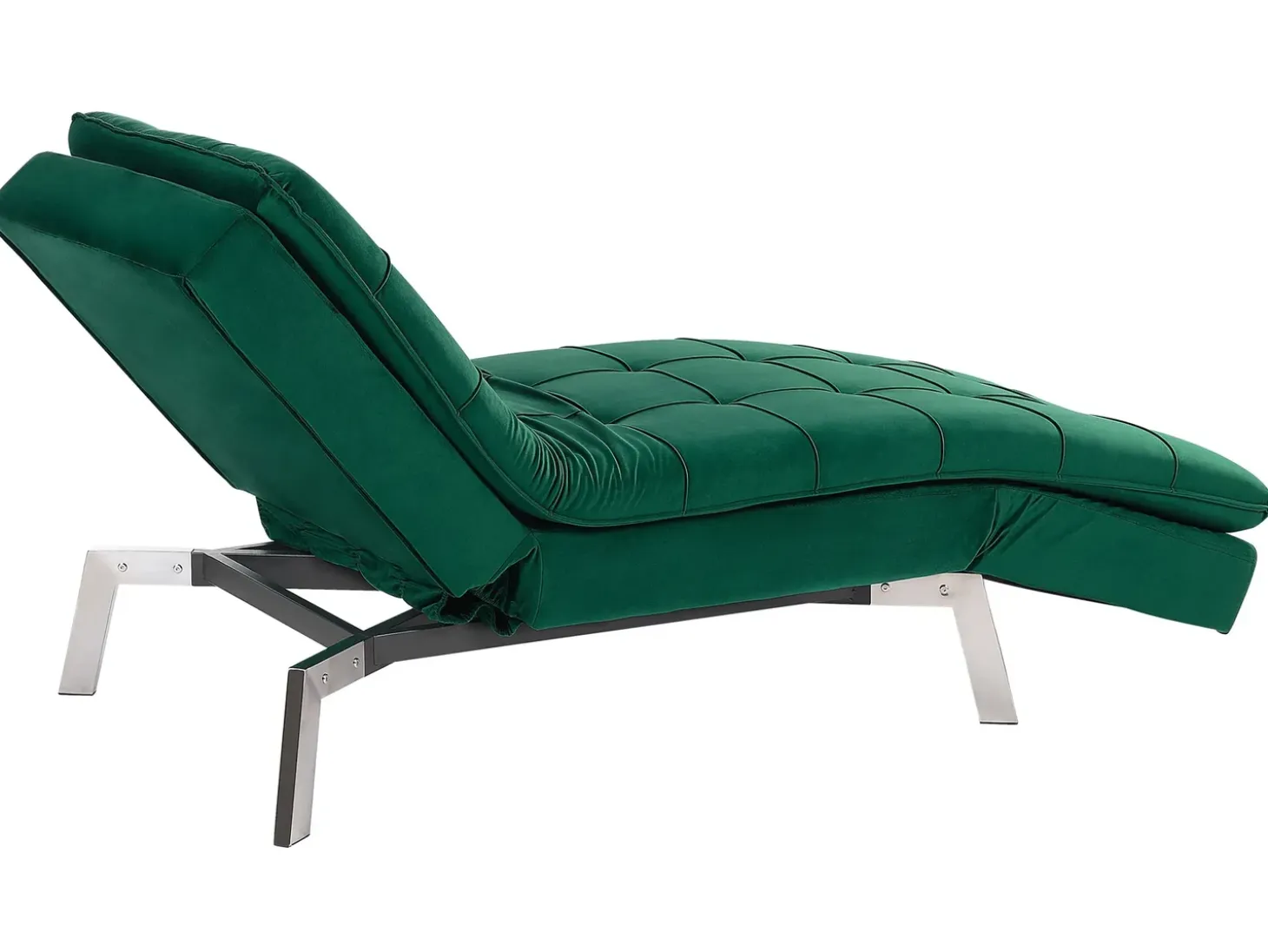 Chaiselong LOIRET Velour Smaragdgrøn