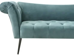 Chaiselong NANTILLY Velour Blågrøn