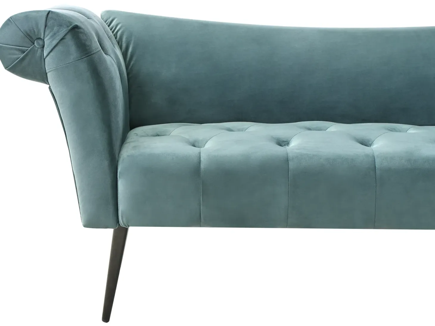 Chaiselong NANTILLY Velour Blågrøn