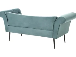 Chaiselong NANTILLY Velour Blågrøn